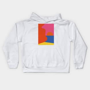 Sunset Beach - Retro Art Kids Hoodie